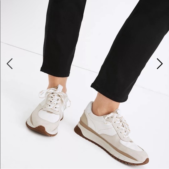 Madewell Shoes - Madewell Kickoff Trainer Sneakers in Neutral Colorblock Leather-Size 8